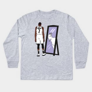 Kevin Durant Mirror GOAT (Nets) Kids Long Sleeve T-Shirt